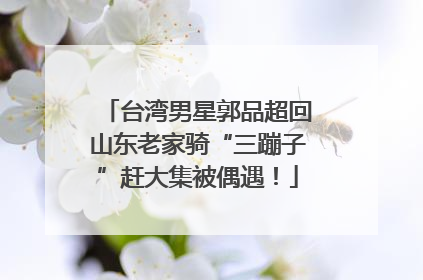 台湾男星郭品超回山东老家骑“三蹦子”赶大集被偶遇！