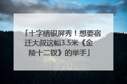 十字绣银屏秀！想要宿迁大叔这幅3.5米《金陵十二钗》的举手