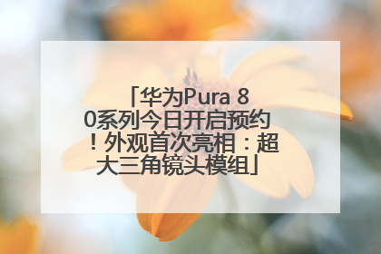 华为Pura 80系列今日开启预约！外观首次亮相：超大三角镜头模组