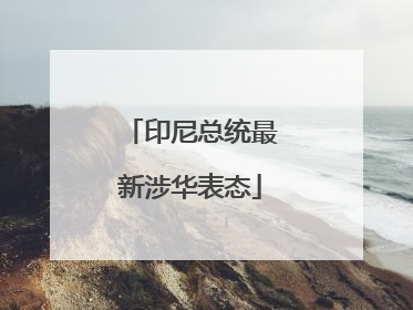 印尼总统最新涉华表态