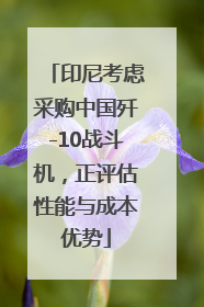 印尼考虑采购中国歼-10战斗机，正评估性能与成本优势