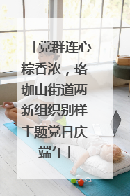 党群连心粽香浓，珞珈山街道两新组织别样主题党日庆端午