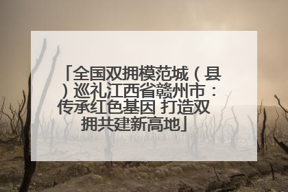全国双拥模范城（县）巡礼江西省赣州市：传承红色基因 打造双拥共建新高地