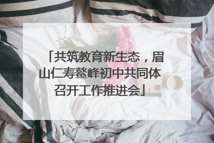 共筑教育新生态，眉山仁寿鳌峰初中共同体召开工作推进会