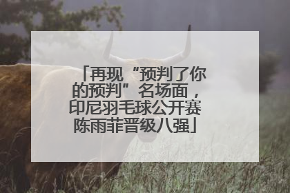 再现“预判了你的预判”名场面，印尼羽毛球公开赛陈雨菲晋级八强