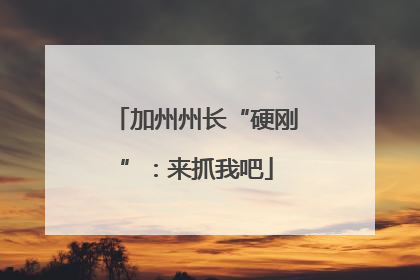 加州州长“硬刚”：来抓我吧