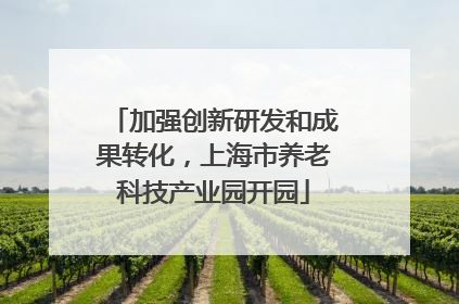 加强创新研发和成果转化，上海市养老科技产业园开园