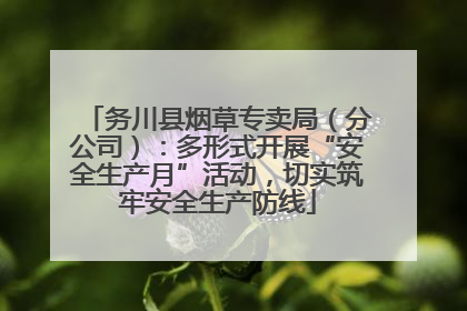 务川县烟草专卖局（分公司）：多形式开展“安全生产月”活动，切实筑牢安全生产防线