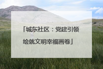 城东社区：党建引领绘就文明幸福画卷