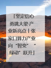 坚定信心 勇挑大梁·产业新亮点丨张家口算力产业向“智变”“绿动”跃升