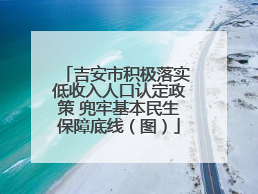吉安市积极落实低收入人口认定政策 兜牢基本民生保障底线（图）