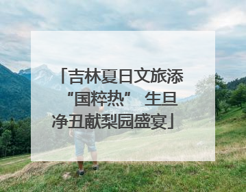 吉林夏日文旅添“国粹热” 生旦净丑献梨园盛宴