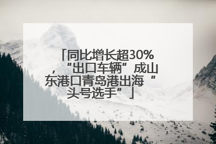 同比增长超30%，“出口车辆”成山东港口青岛港出海“头号选手”