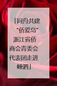 同舟共建“侨爱岛” 浙江省侨商会青委会代表团走进嵊泗