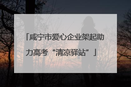 咸宁市爱心企业架起助力高考“清凉驿站”