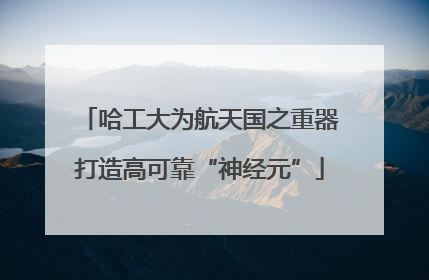 哈工大为航天国之重器打造高可靠“神经元”