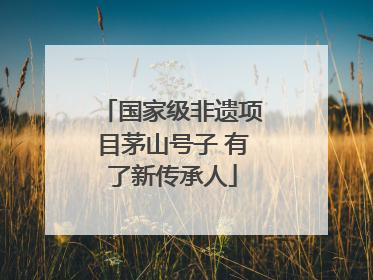 国家级非遗项目茅山号子 有了新传承人
