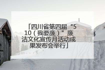 四川省第四届“510（我要廉）”廉洁文化宣传月活动成果发布会举行