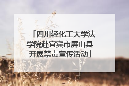 四川轻化工大学法学院赴宜宾市屏山县开展禁毒宣传活动