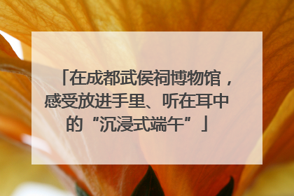 在成都武侯祠博物馆，感受放进手里、听在耳中的“沉浸式端午”