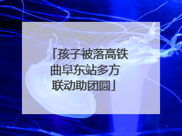 孩子被落高铁 曲阜东站多方联动助团圆