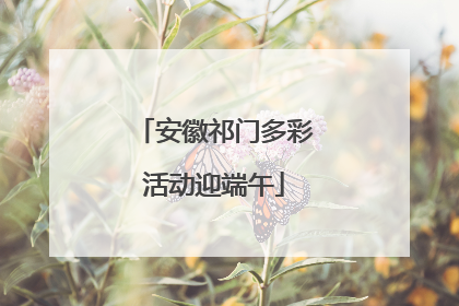安徽祁门多彩活动迎端午