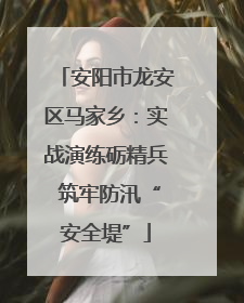安阳市龙安区马家乡：实战演练砺精兵 筑牢防汛“安全堤”