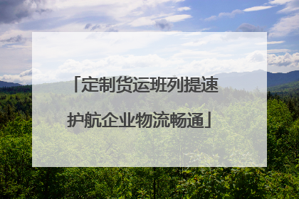 定制货运班列提速 护航企业物流畅通
