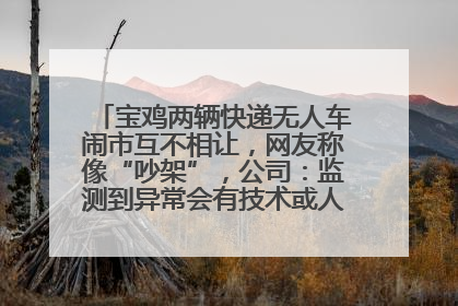 宝鸡两辆快递无人车闹市互不相让，网友称像“吵架”，公司：监测到异常会有技术或人为干预处置