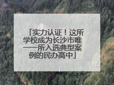 实力认证！这所学校成为长沙市唯一一所入选典型案例的民办高中