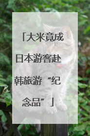 大米竟成日本游客赴韩旅游“纪念品”