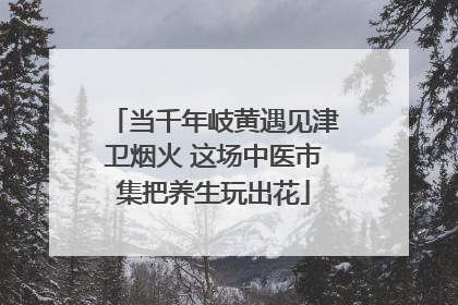 当千年岐黄遇见津卫烟火 这场中医市集把养生玩出花