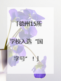 德州15所学校入选“国字号”！