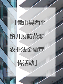 微山县西平镇开展防范涉农非法金融宣传活动