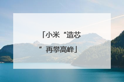 小米“造芯”再攀高峰