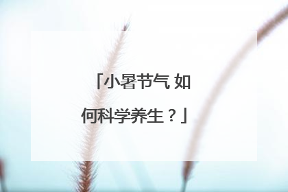 小暑节气 如何科学养生？