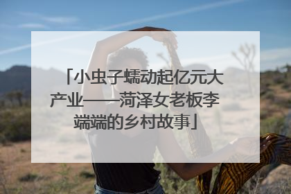 小虫子蠕动起亿元大产业——菏泽女老板李端端的乡村故事