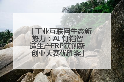 工业互联网生态新势力：AI 钉铛智造生产ERP获创新创业大赛优胜奖