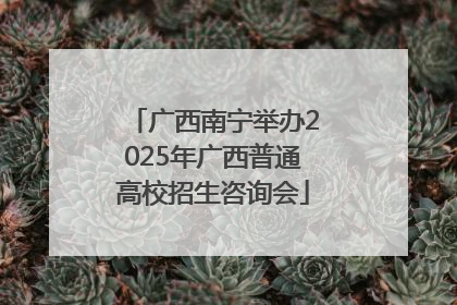 广西南宁举办2025年广西普通高校招生咨询会