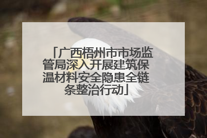 广西梧州市市场监管局深入开展建筑保温材料安全隐患全链条整治行动