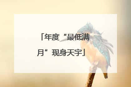 年度“最低满月”现身天宇