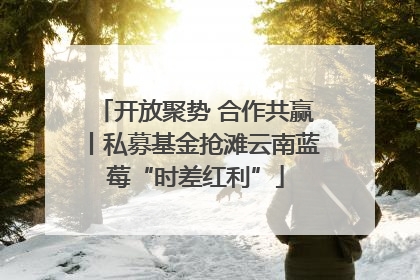 开放聚势 合作共赢丨私募基金抢滩云南蓝莓“时差红利”