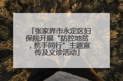 张家界市永定区妇保院开展“防控地贫，携手同行”主题宣传及义诊活动