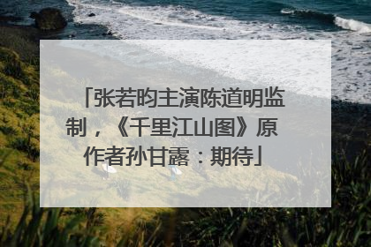 张若昀主演陈道明监制，《千里江山图》原作者孙甘露：期待