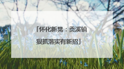 怀化新晃：贡溪镇狠抓落实有新招