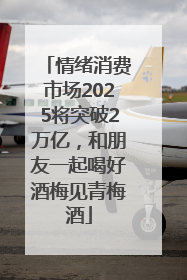 情绪消费市场2025将突破2万亿，和朋友一起喝好酒梅见青梅酒