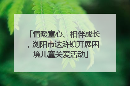 情暖童心、相伴成长，浏阳市达浒镇开展困境儿童关爱活动