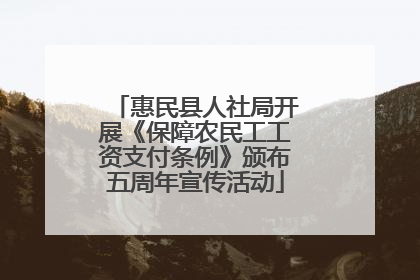 惠民县人社局开展《保障农民工工资支付条例》颁布五周年宣传活动