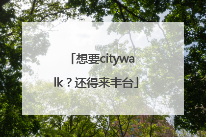 想要citywalk？还得来丰台