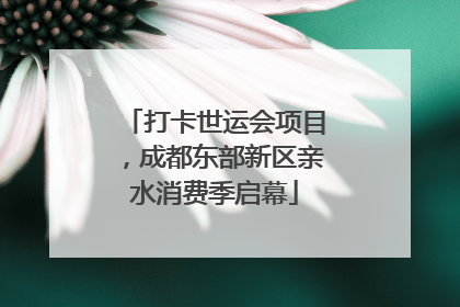 打卡世运会项目，成都东部新区亲水消费季启幕